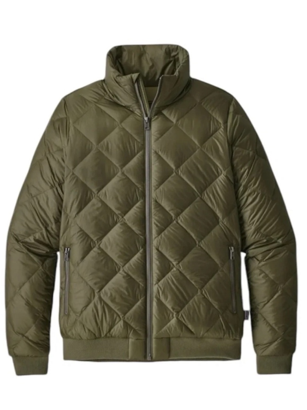 Patagonia Olive Green Quilted Women's Bomber Jacket